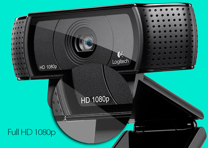 Câmera Web Logitech C920e HD Pro Widescreen para Gravação de Vídeo e Chat em 1080p USB Inteligente para Computador, Versão de Atualização C920 com Sensor CMOS.