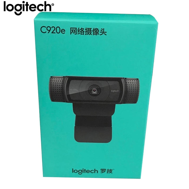 Câmera Web Logitech C920e HD Pro Widescreen para Gravação de Vídeo e Chat em 1080p USB Inteligente para Computador, Versão de Atualização C920 com Sensor CMOS.